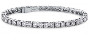 Pulsera riviäre Amaya en oro blanco con diamantes talla brillante 6,02 cts de peso total