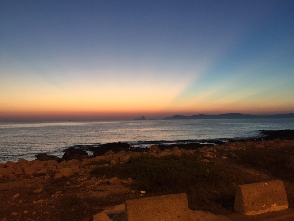Espectacular puesta de sol en Formentera