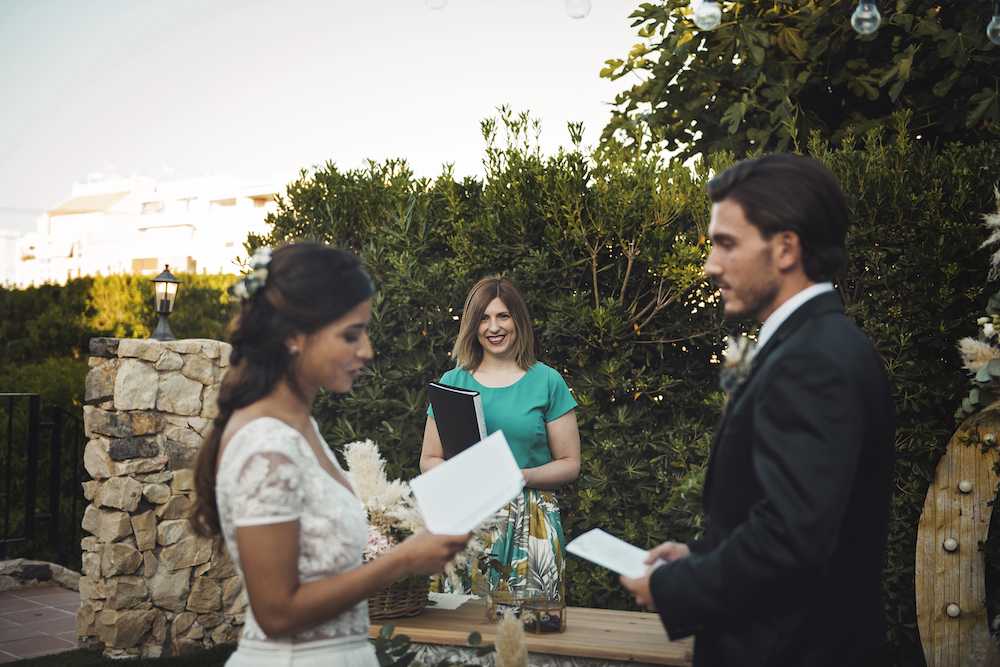 Boda al atardecer de Halima & José