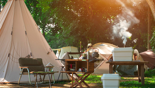 Silla Plegable Cómoda Perfecta de Acampar al Aire Libre con Mesa y  Refrigerador